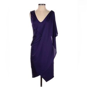 Barneys New York Purple Drape Cocktail Dress